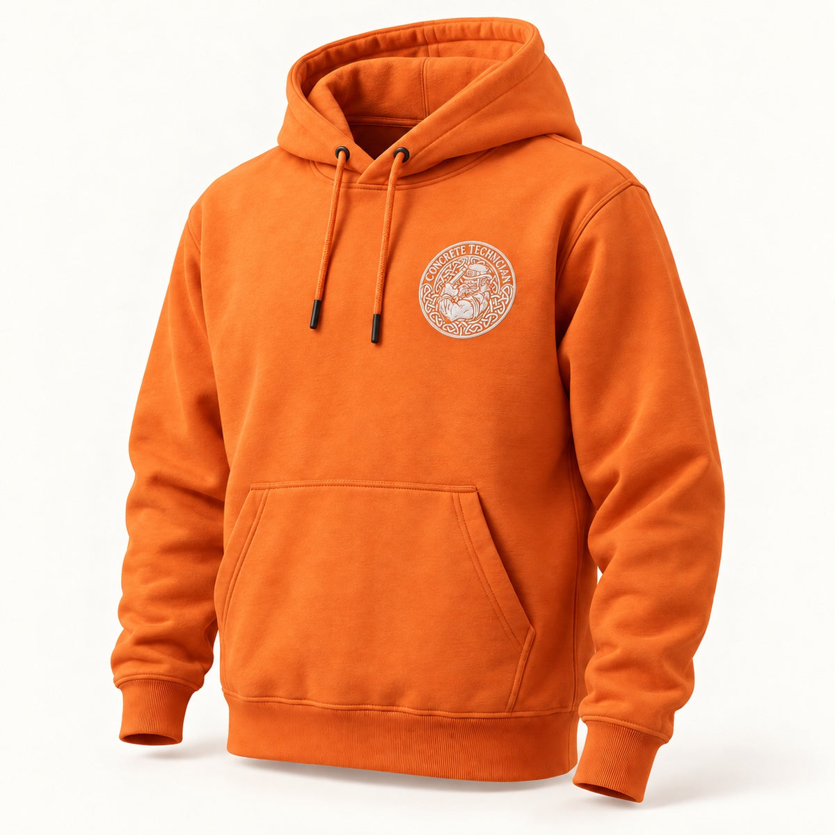 Concrete Technician Orange Logo Hoodie