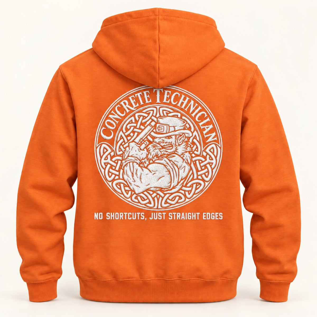 Concrete Technician Orange Logo Hoodie