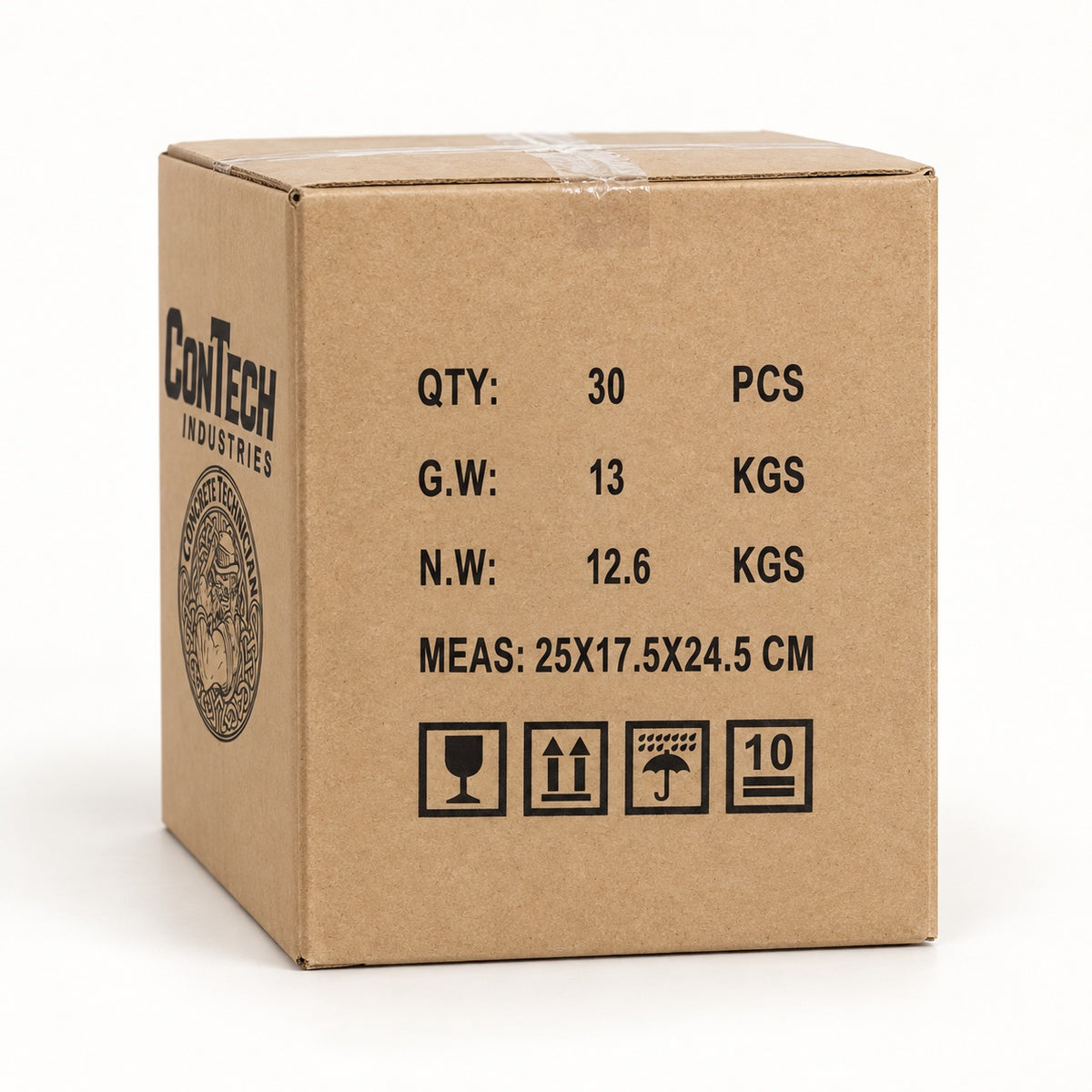 ConTech 30-coil wire carton side view
