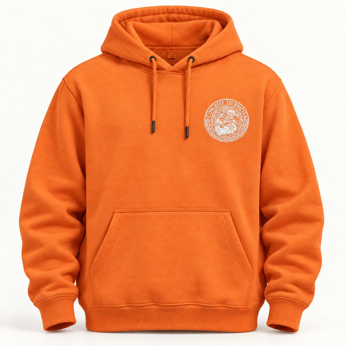 Concrete Technician Orange Logo Hoodie