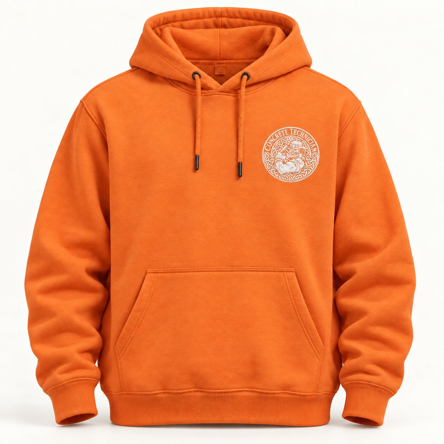 Concrete Technician Orange Logo Hoodie